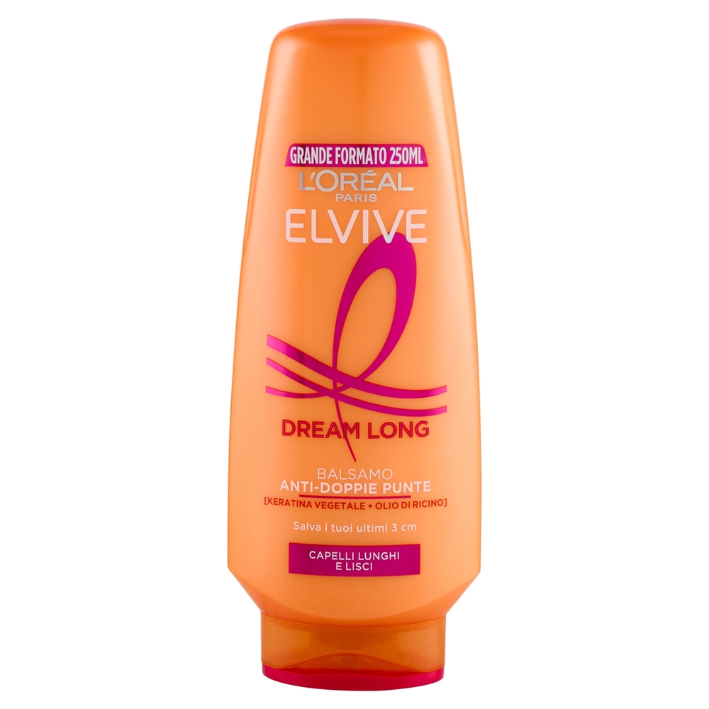 Elvive Dream Long Balsamo Anti-Doppie Punte, per Capelli Lunghi e Lisci, 250 ml
